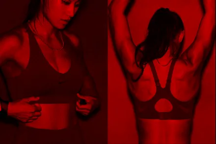 Runner choosing the right Nike sports bra