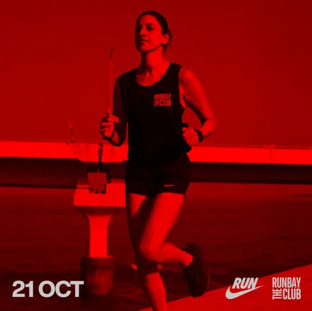 21 Oct — Nike Run Club and The RunBay Club logos