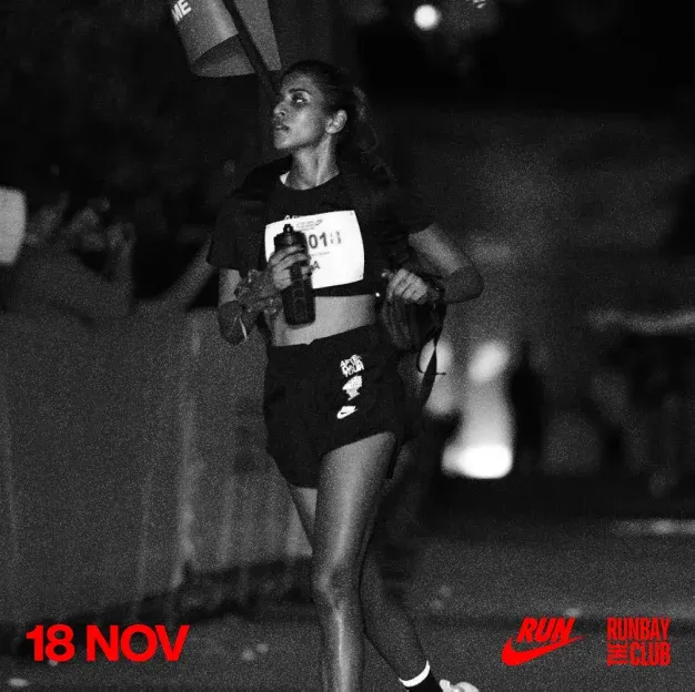 18 Nov — Nike Run Club and The RunBay Club logos