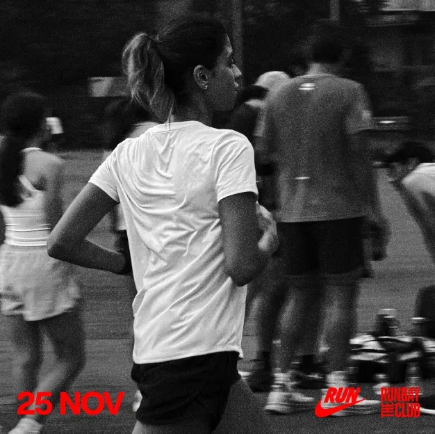 25 Nov — Nike Run Club and The RunBay Club logos