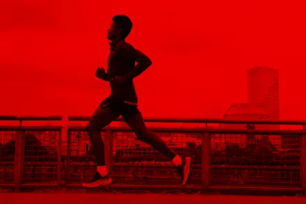 Runner breathing while running
