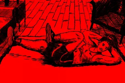 Illustration of a runner doing a core exercise on the floor