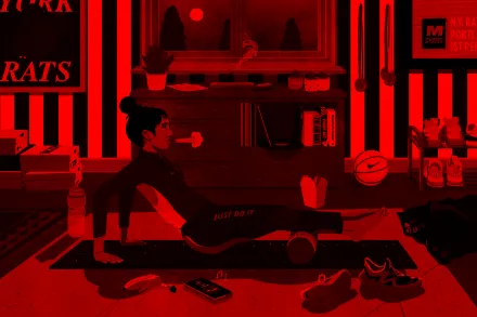 Runner recovering after a run